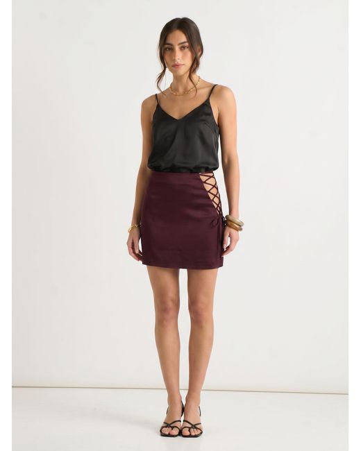 Gini London Red Sleeveless Bodycon Mini Skirt