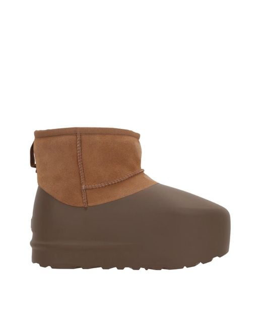 Ugg Brown Classic Mini Pumped Molded Boots