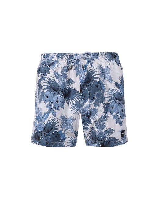 Boss Blue Piranha Swim Shorts Open Cotton for men