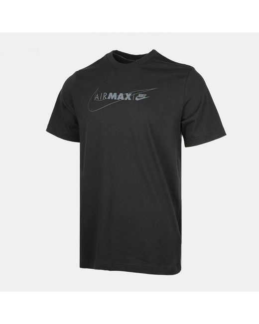 Nike Black Sportswear Air Max Short Sleeve T Shirt, Cotton for men