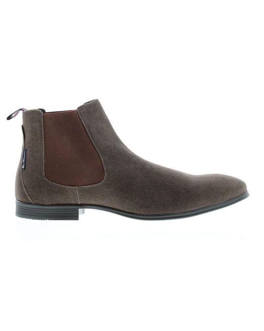 Ben Sherman Black Lombard Suede Leather Chelsea Boots for men