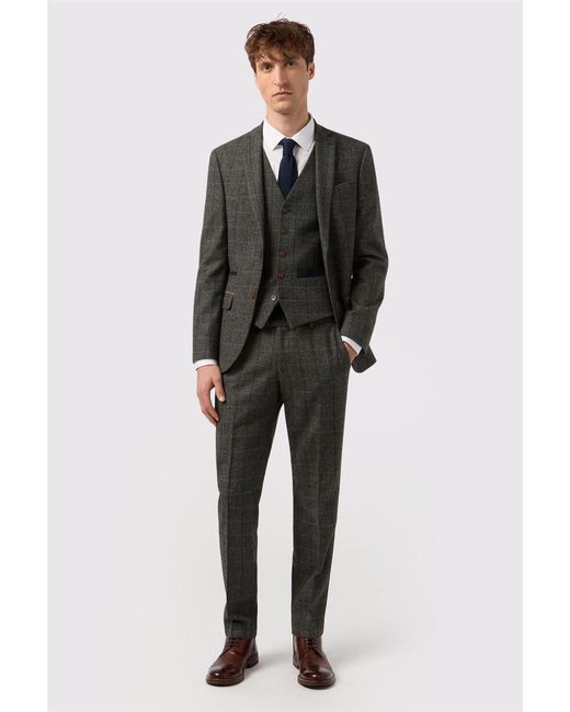 Antique Rogue Gray Single Breasted Two Button Slim Fit Suit Jacket for men