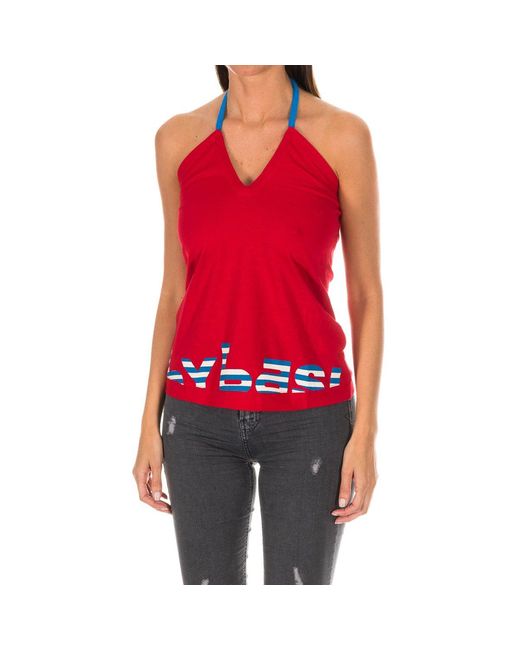 Armand Basi Red Neck-Tied Strap Top Adm0106