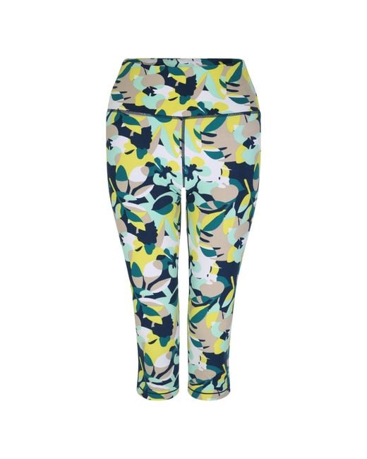 Dare 2b Green Ladies Influential Petal 3/4 Leggings (Moonlight Denim)