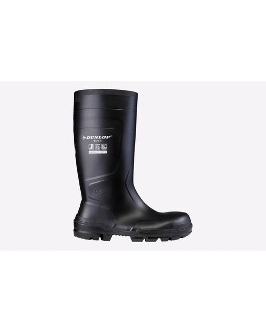 Dunlop Black Work-It Waterproof Safety Wellingtons