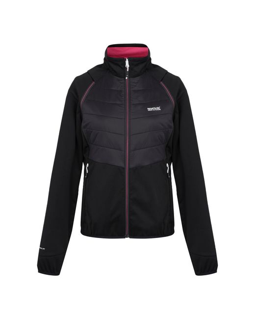 Regatta Black Ladies Steren Ii Hybrid Jacket /Flamingo)