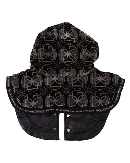 Dolce & Gabbana Black Logo Whole Head Wrap Cotton Hat for men