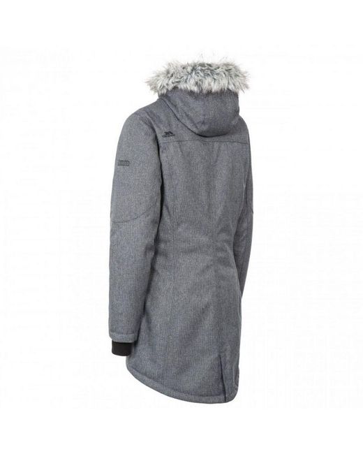 Trespass Gray Ladies Thundery Waterproof Jacket