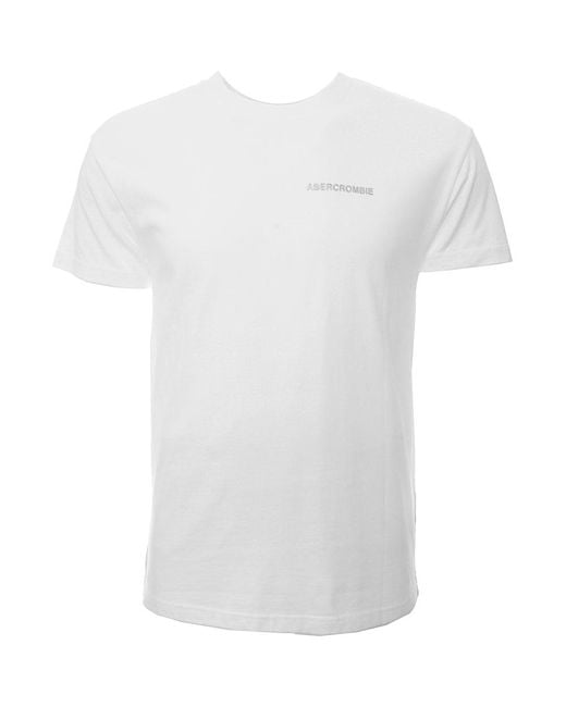Abercrombie & Fitch White Circle Logo Back Print T-Shirt for men