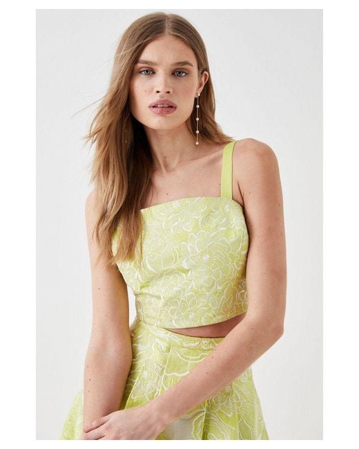 Coast Green Premium Embroidered Bandeau Co-ord Top