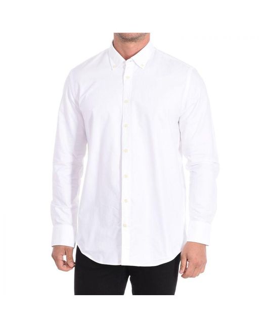 Daniel Hechter Overhemd Met Lange Mouwen 182642-60511 in het White voor heren