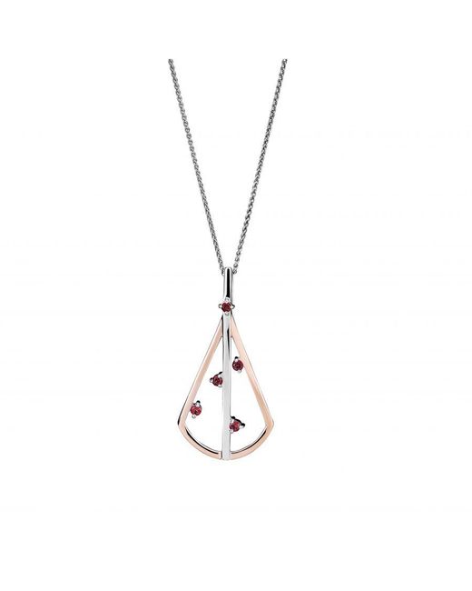 Orphelia Metallic 'Sacha' 925 Sterling Set: Necklace + Earrings + Ring
