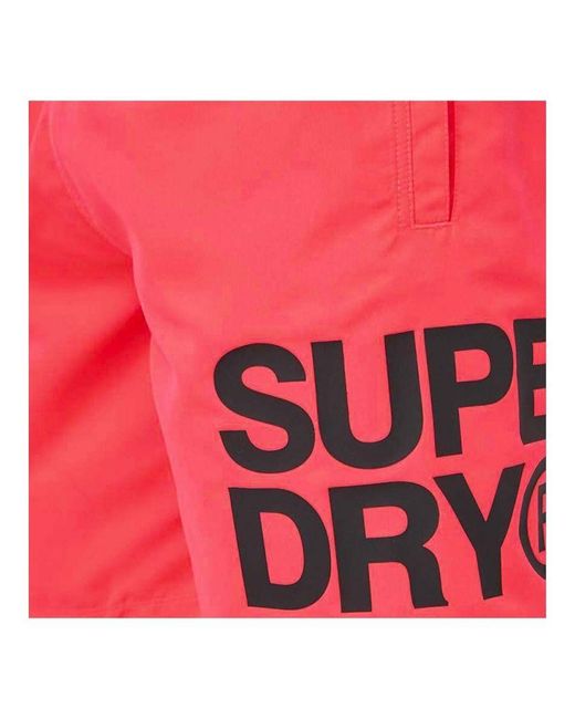 Superdry T-shirt Boss Homme in het Red voor heren