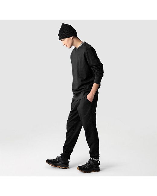 The North Face Black Zumu Fleece Crew Neck Tracksuit, Tnf Cotton for men