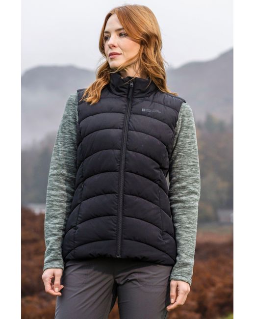 Mountain Warehouse Gray 'Opal' Padded Gilet With Front Pockets Winter Warm Rain Coat