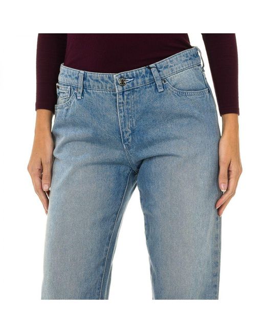 Armani Blue Long Straight Cut Denim Pants 6Y5J15-5Dwsz