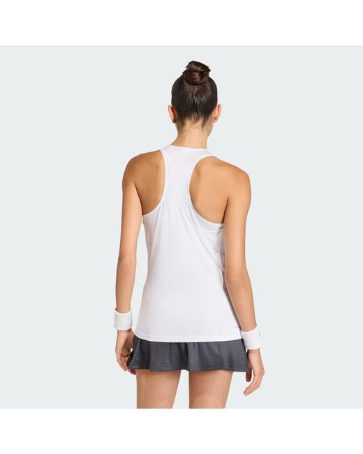 Adidas Originals White Club Tennis Climacool Graphic Tank