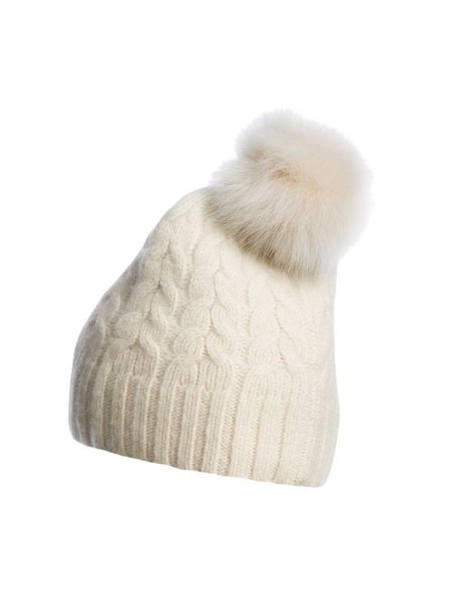 Parajumpers White Kylie Cable Hat Moonbeam