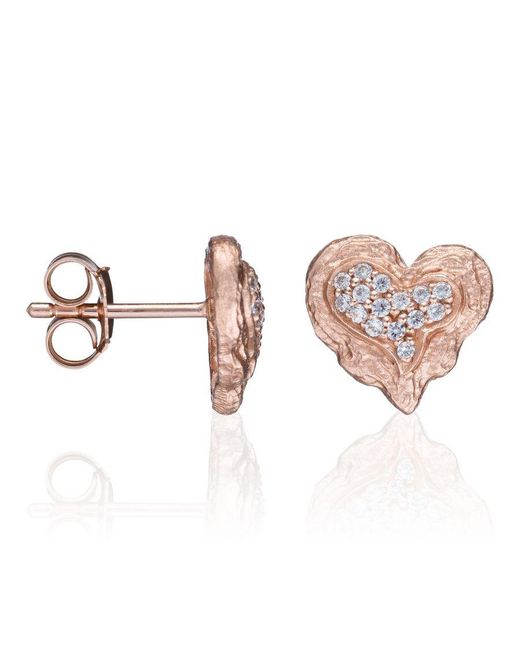 Orphelia Metallic 'Hazel' 925 Sterling Set: Chain-Pendant + Earrings