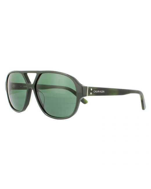 Calvin Klein Green Aviator Cargo Sunglasses