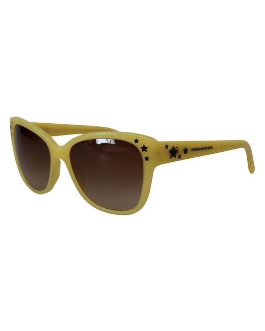 Dolce & Gabbana Brown Embellished Acetate Sunglasses