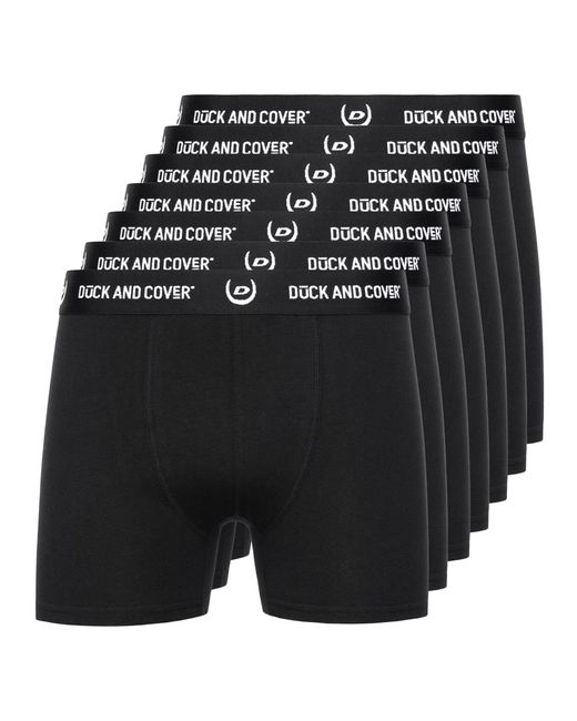 Duck and Cover Black Anvilli 7Pk Boxer Shorts for men