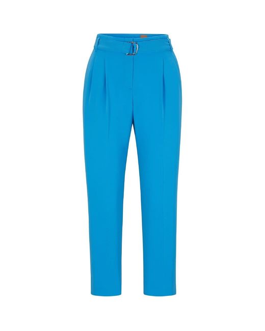 Boss Blue Tapiah Straight Trousers