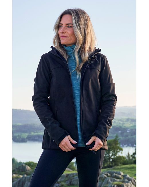 Mountain Warehouse Blue 'Exodus' Softshell Jacket With Multiple Pockets Water Resistant Coat