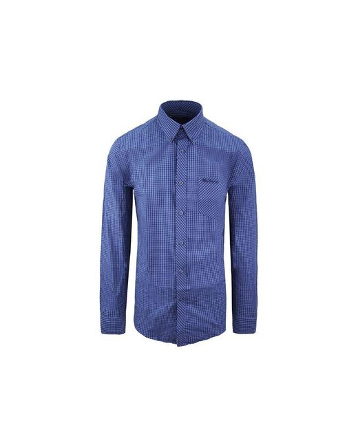 Ben Sherman Checkered Blue Oxford Shirt Cotton for men