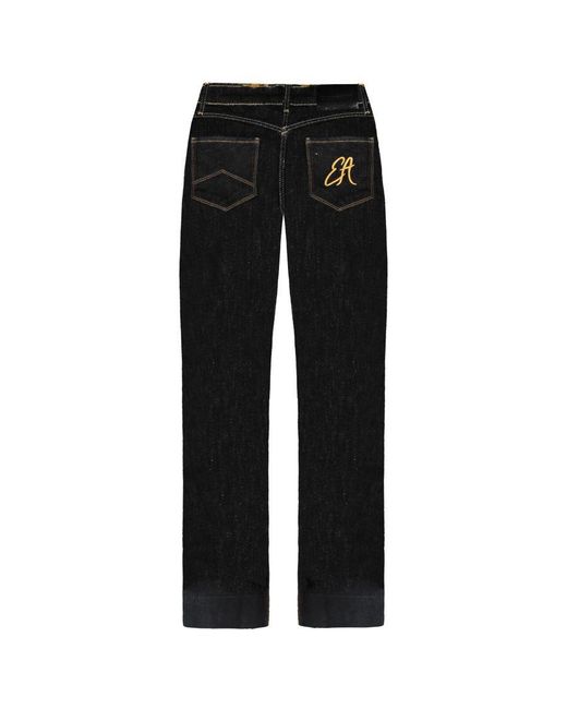 Armani Black Emporio J33 Regular Fit Wide Leg Jeans