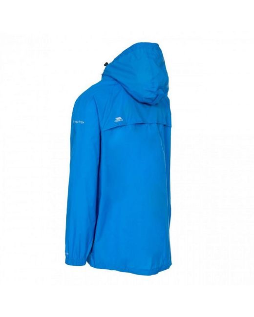 Trespass Blue Adults Qikpac Packaway Waterproof Jacket for men