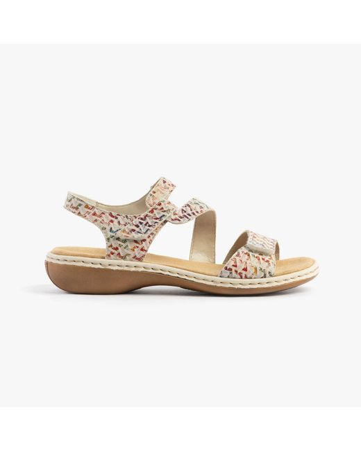 Rieker White 659C7-94 Sandals Multi