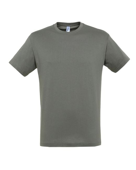 Sol's Gray Regent Short Sleeve T-Shirt (Zinc) for men