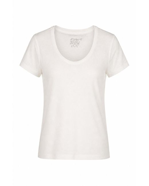 Esprit White Scoop Neck Cotton Tee