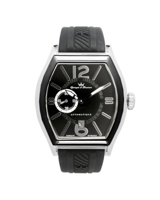 Yonger Black Dial With Case Watch Rubber for men
