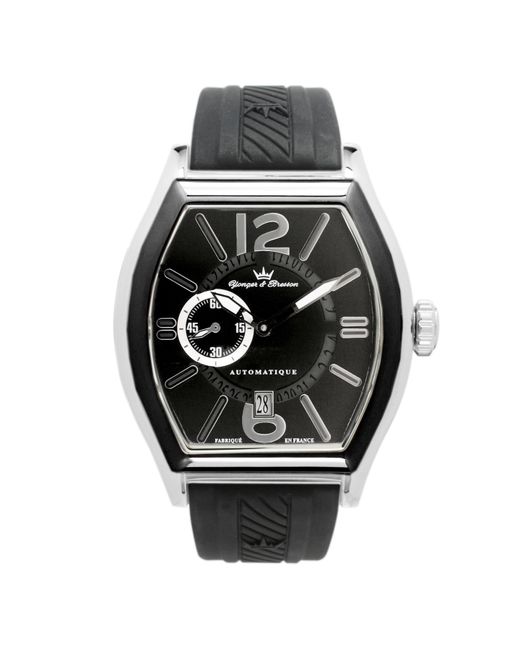 Yonger Black Dial With Case Watch Rubber for men