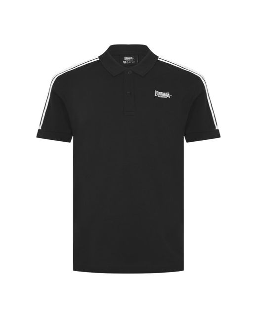 Lonsdale Black Short Sleeve Polo Shirt for men