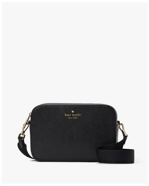 Kate Spade Black Madison Saffiano Leather Mini Camera Bag