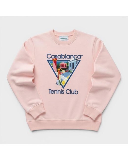 Casablanca Pink Printed Sweatshirt La Joueuse Cotton for men