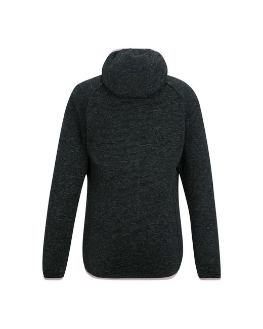 Regatta Black Ladies Newhill Hooded Fleece Jacket (Dark Storm)