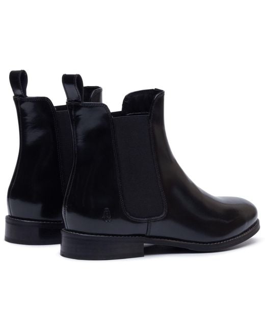 Hush Puppies Blue Colette Leather Wide Fit Flat Chelsea Boots