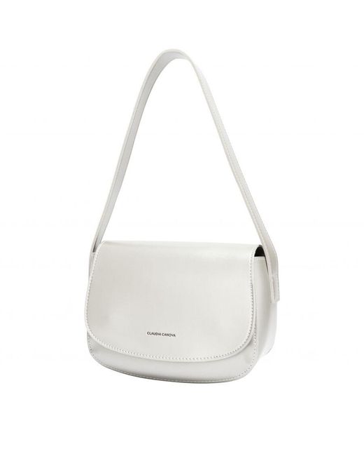 Claudia Canova White Astrid Single Strap Shoulder Bag