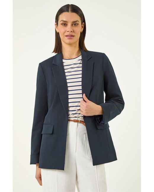 Roman Blue Tailored Collar & Revere Blazer
