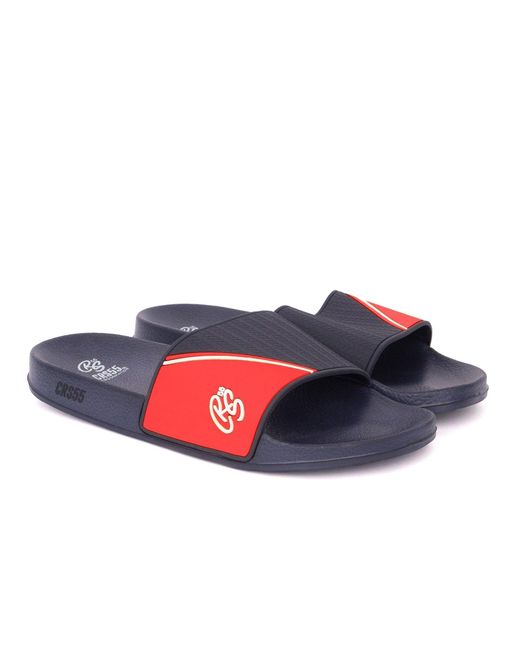 Crosshatch Blue Ventamoore Sliders for men