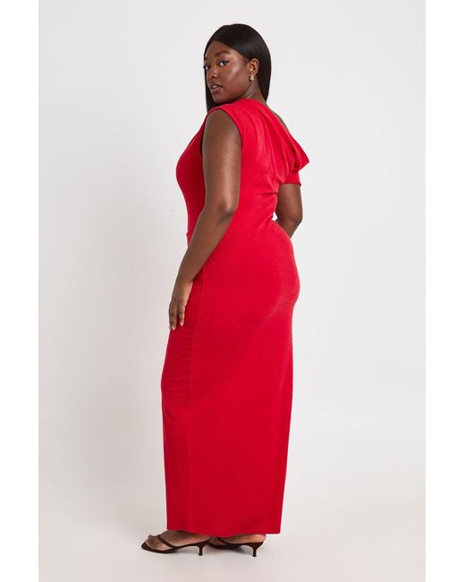 Boohoo Plus Textured Flower Trim Maxi Dress