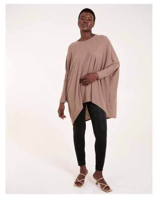 Blue Vanilla Natural Long Sleeve Oversized Top