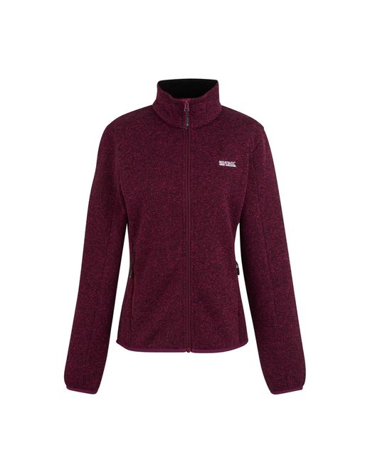 Regatta Purple Ladies Newhill Full Zip Fleece Jacket (Dark Pimento)