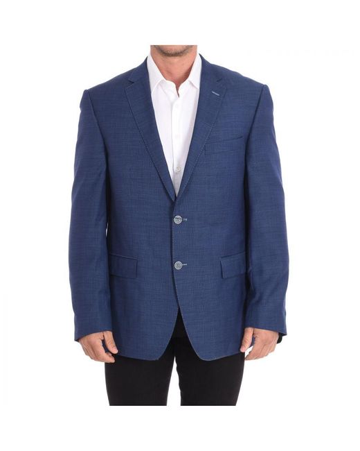 Daniel Hechter Blue Classic Collar Lapel Jacket 100113-40303 for men