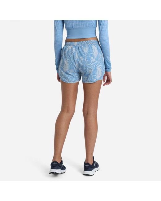 Umbro Blue Ladies Pro Training Printed Hybrid Shorts (Allure/