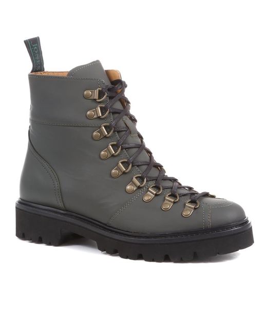 Jones Bootmaker Black Katia Leather Hiker Boots